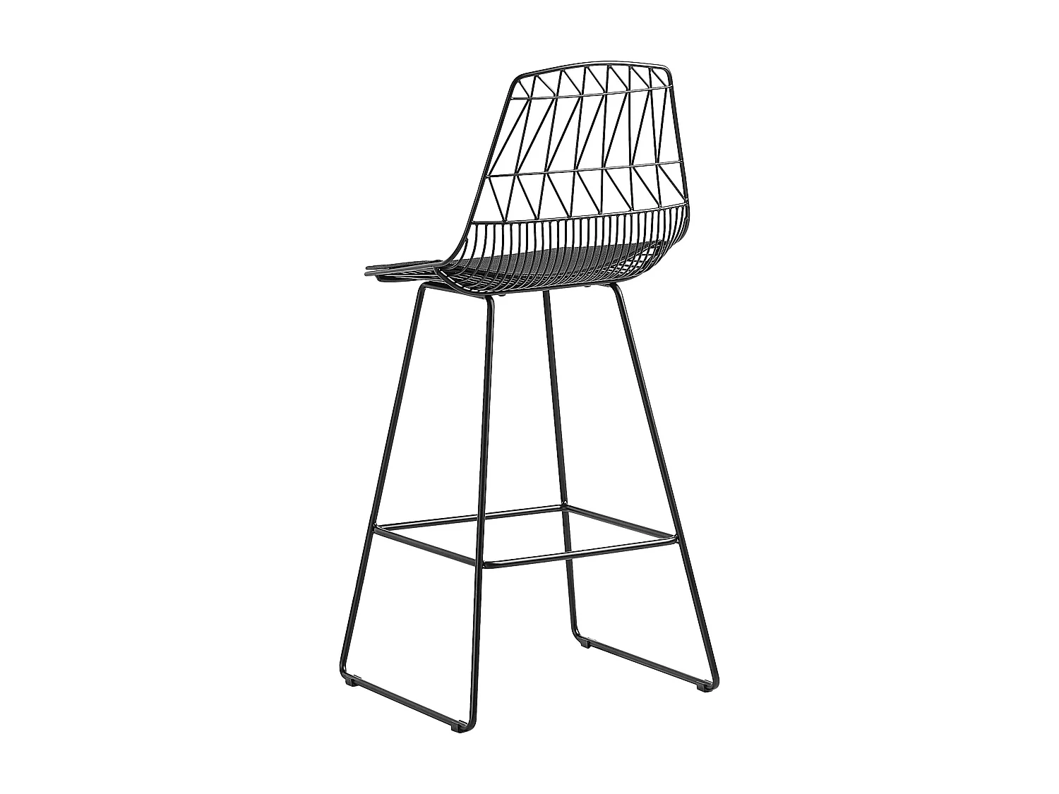 Lot de 2 chaises de bar PRESTON Métal Noir