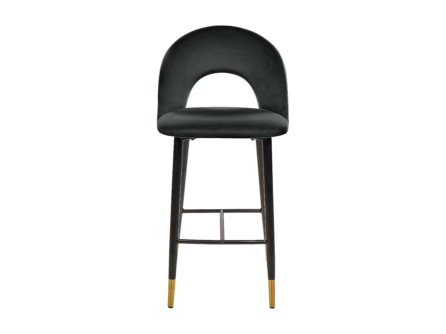 Conjunto de 2 bancos de bar FALTON Veludo Preto