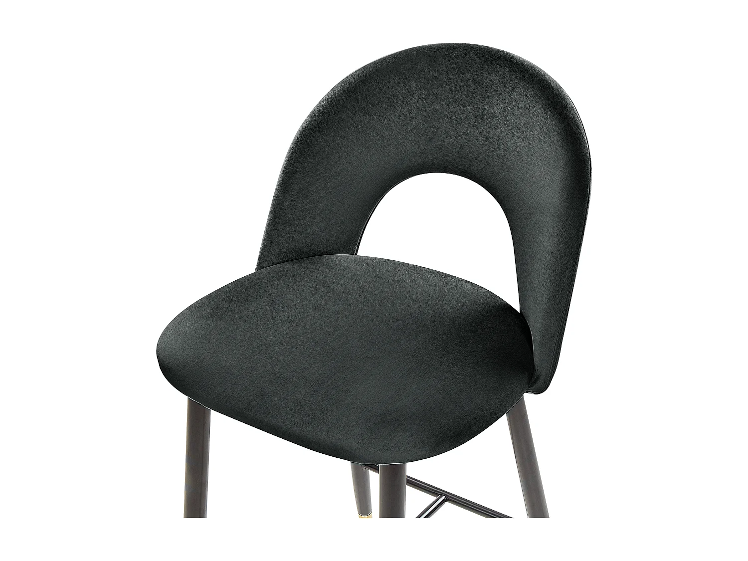 Conjunto de 2 bancos de bar FALTON Veludo Preto