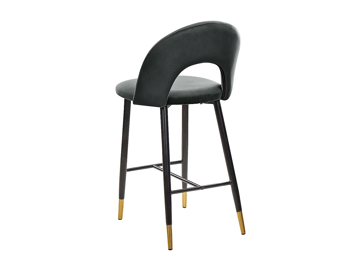 Lot de 2 chaises de bar FALTON Velours Noir