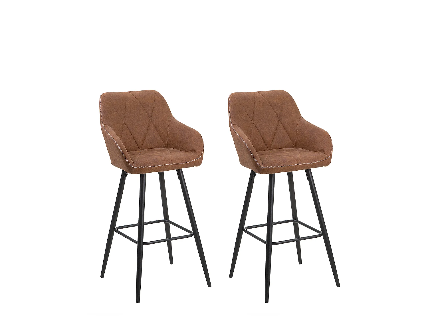 Lot de 2 chaises de bar DARIEN Marron doré