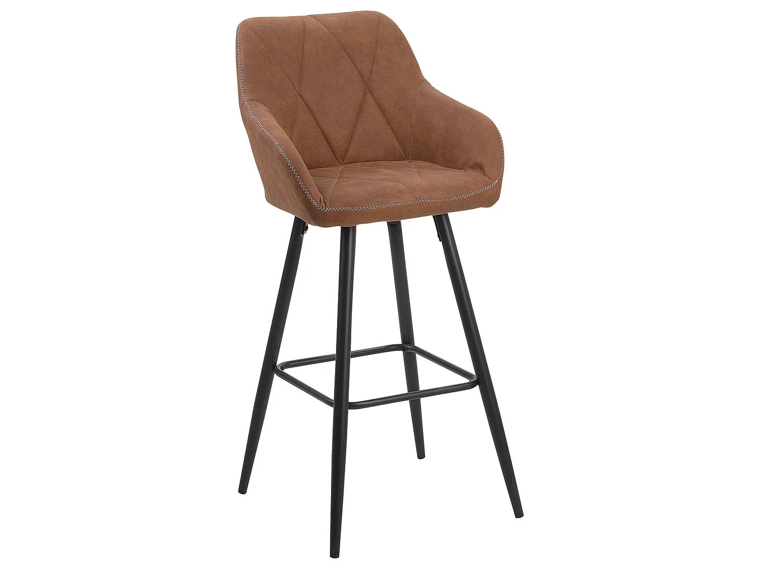 Lot de 2 chaises de bar DARIEN Marron doré