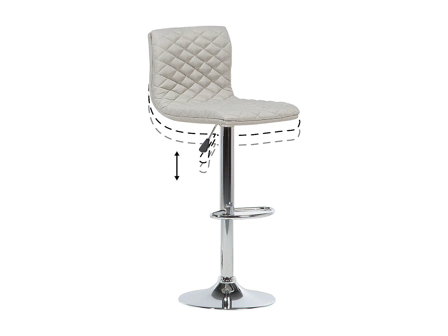 Tabouret rotatif Set de 2 Beige clair ORLANDO