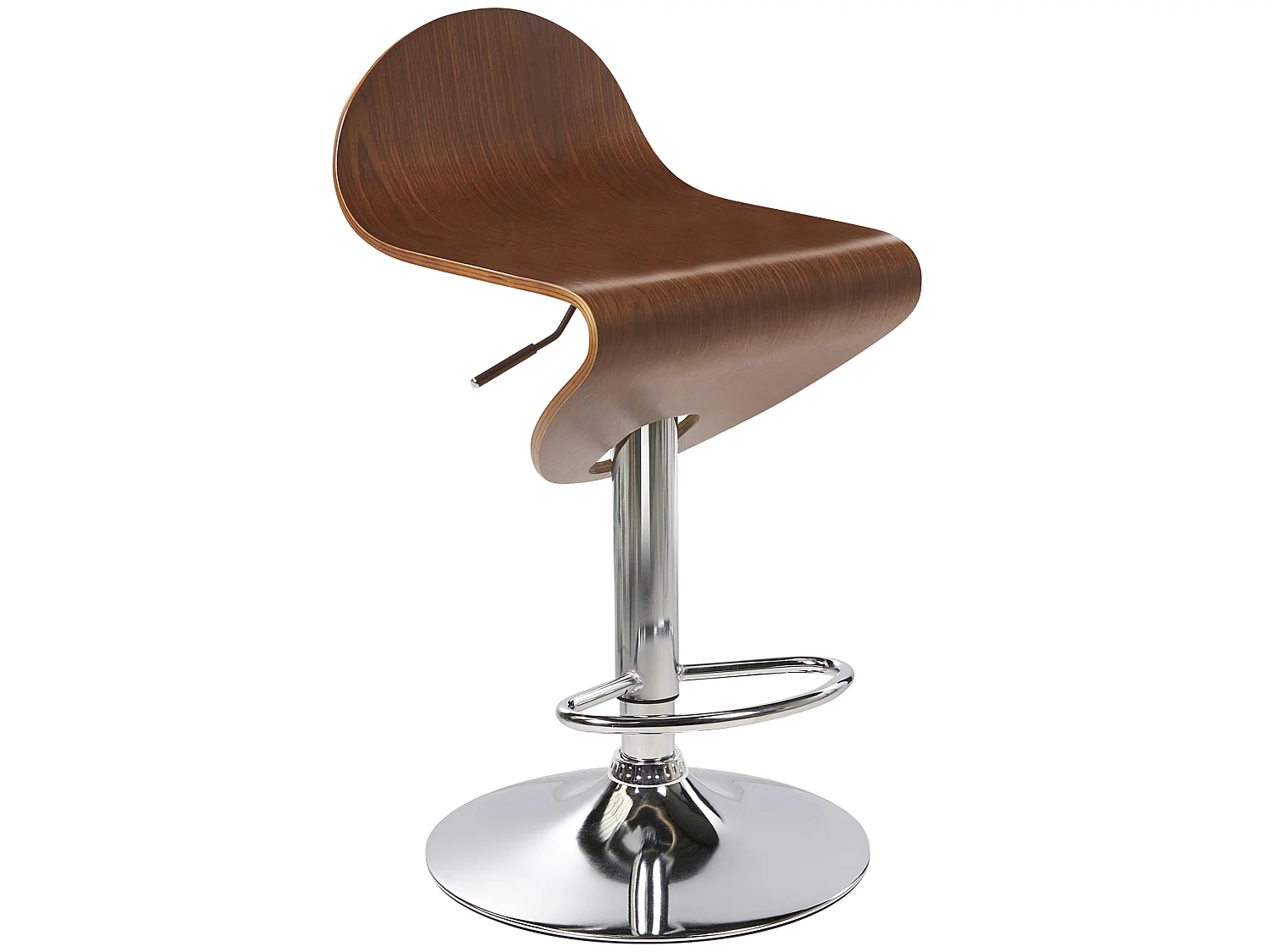 Set van 2 barkrukken LIVERPOOL Draaibaar Donkere houtkleur