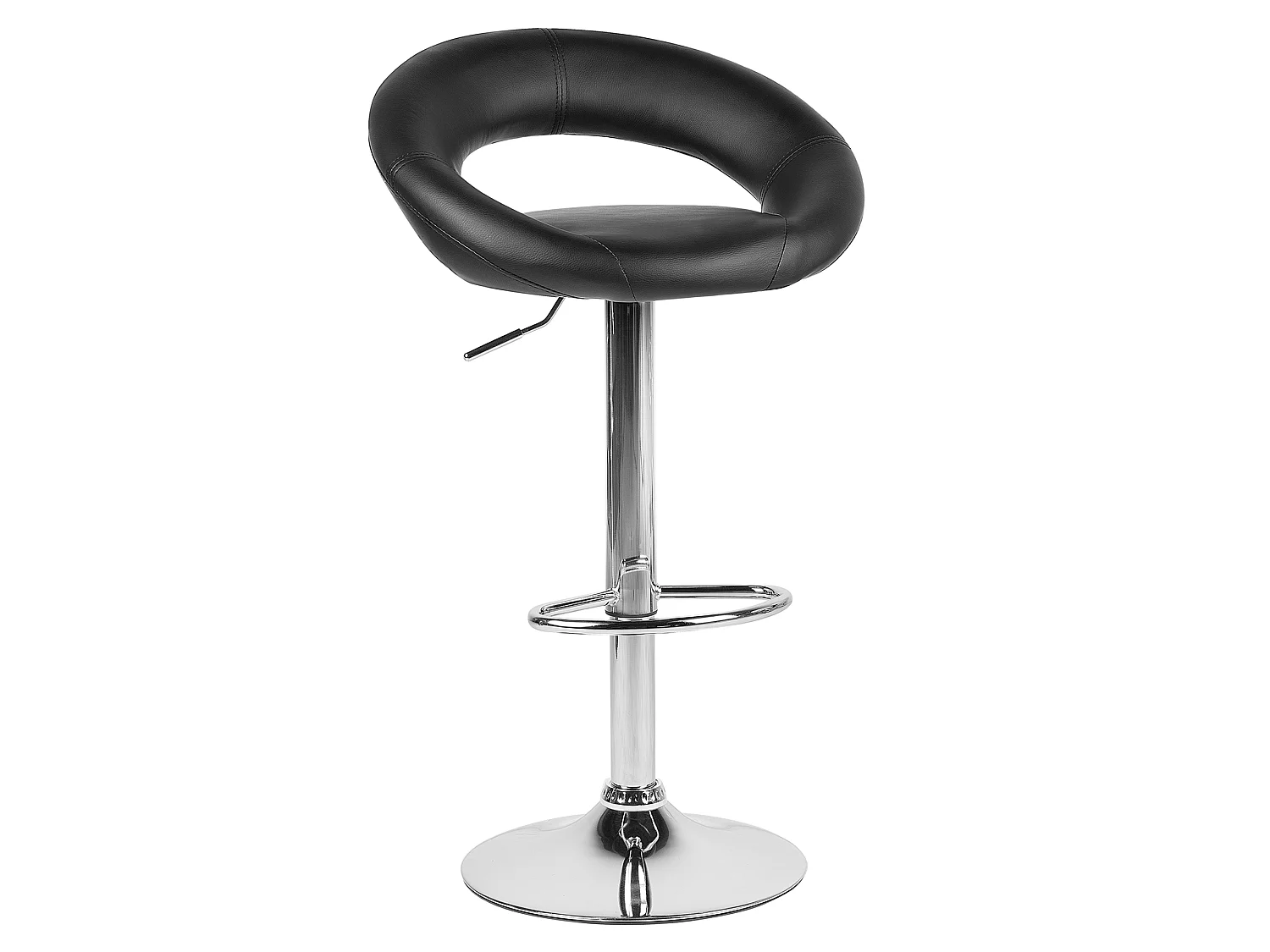 Lot de 2 chaises de bar PEORIA Cuir PU Noir