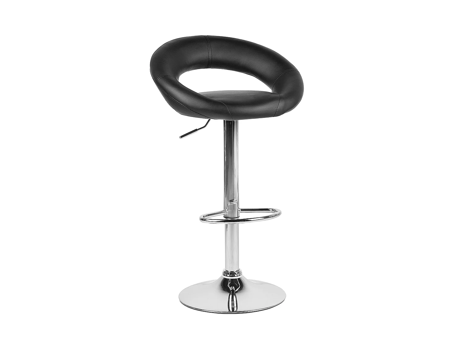 Lot de 2 chaises de bar PEORIA Cuir PU Noir