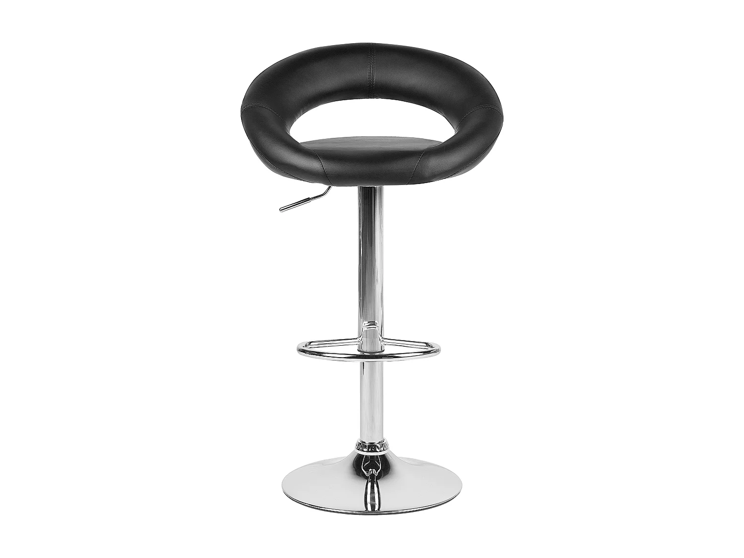 Lot de 2 chaises de bar PEORIA Cuir PU Noir