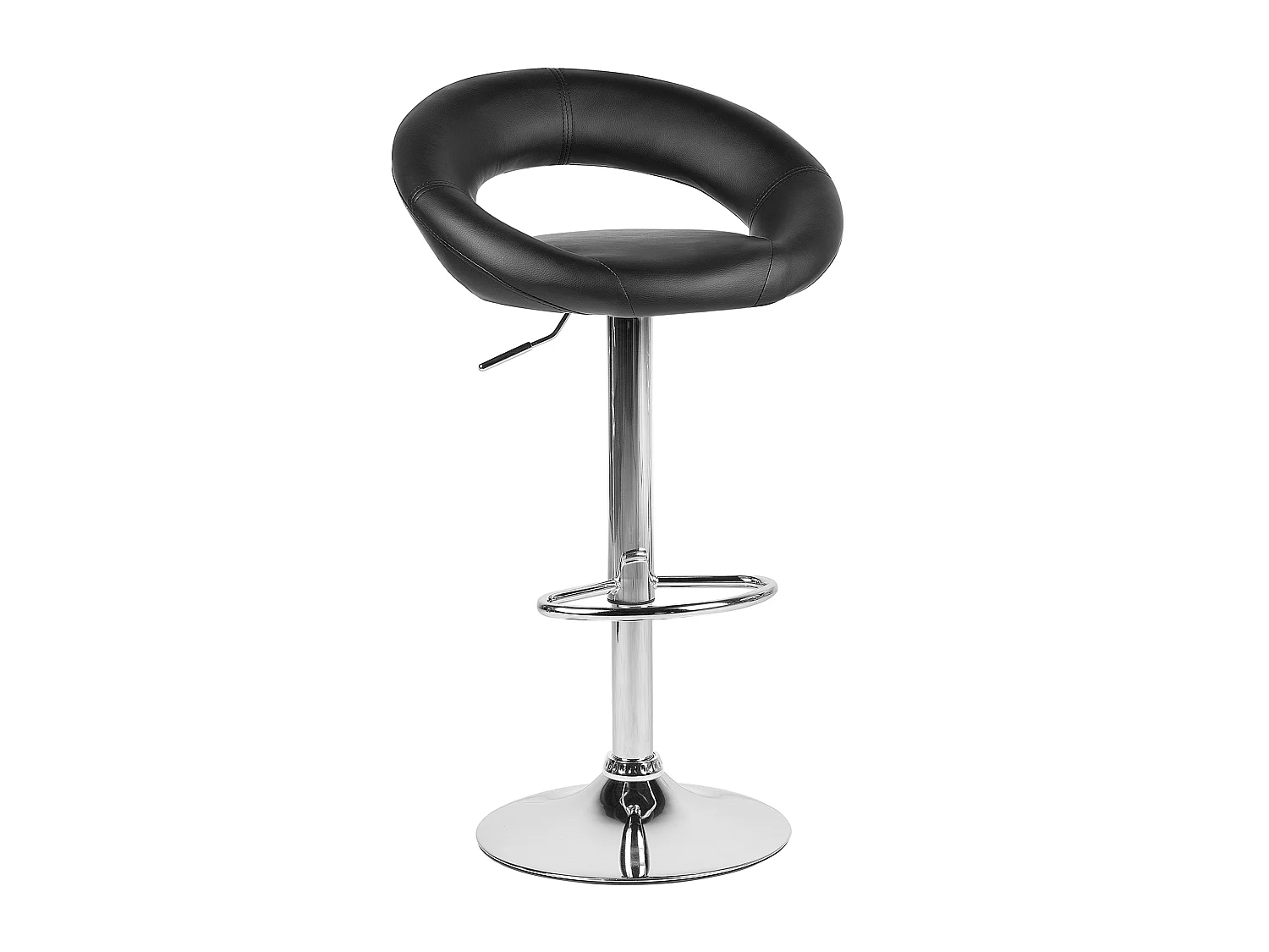 Lot de 2 chaises de bar PEORIA Cuir PU Noir