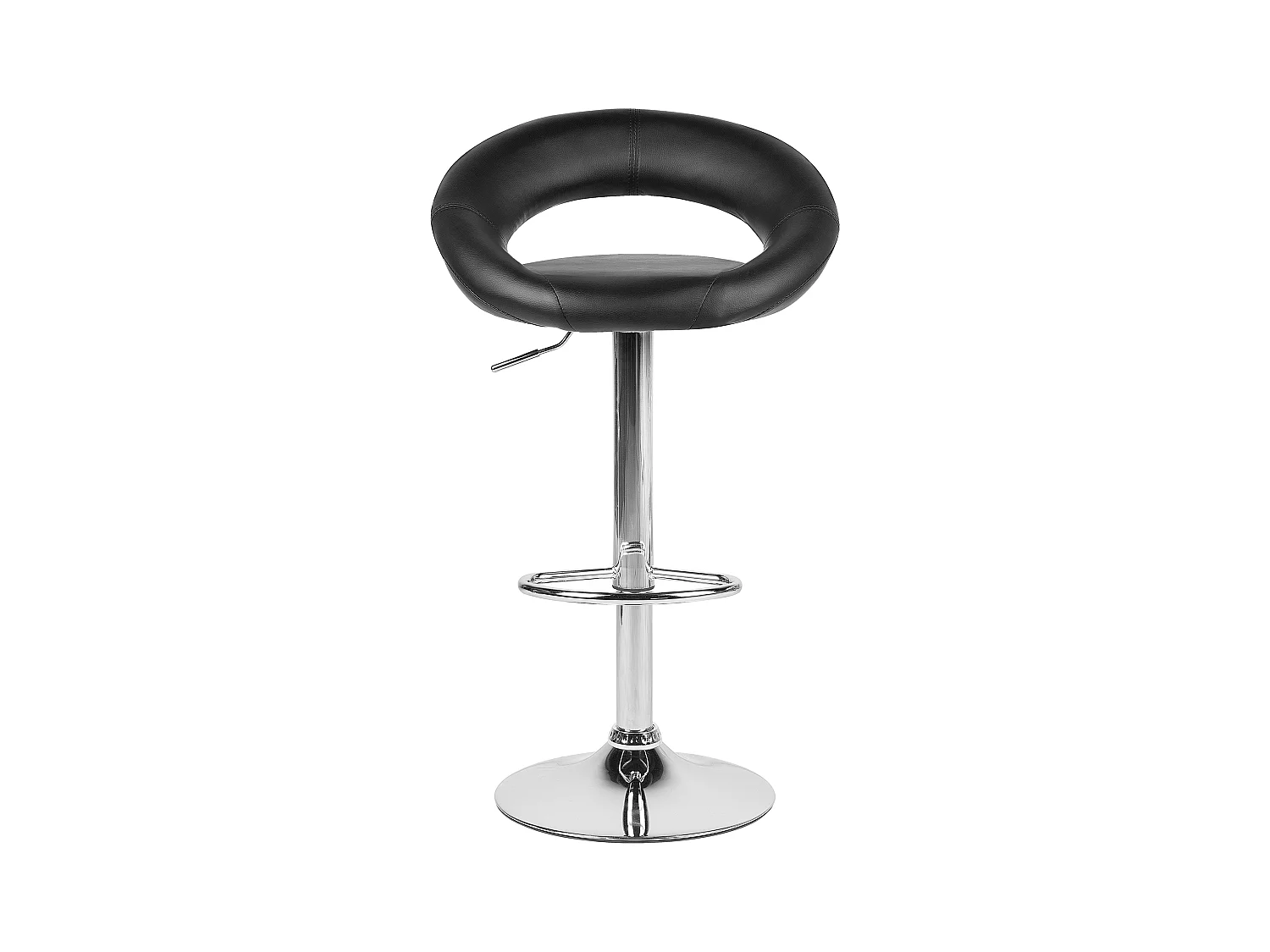 Lot de 2 chaises de bar PEORIA Cuir PU Noir