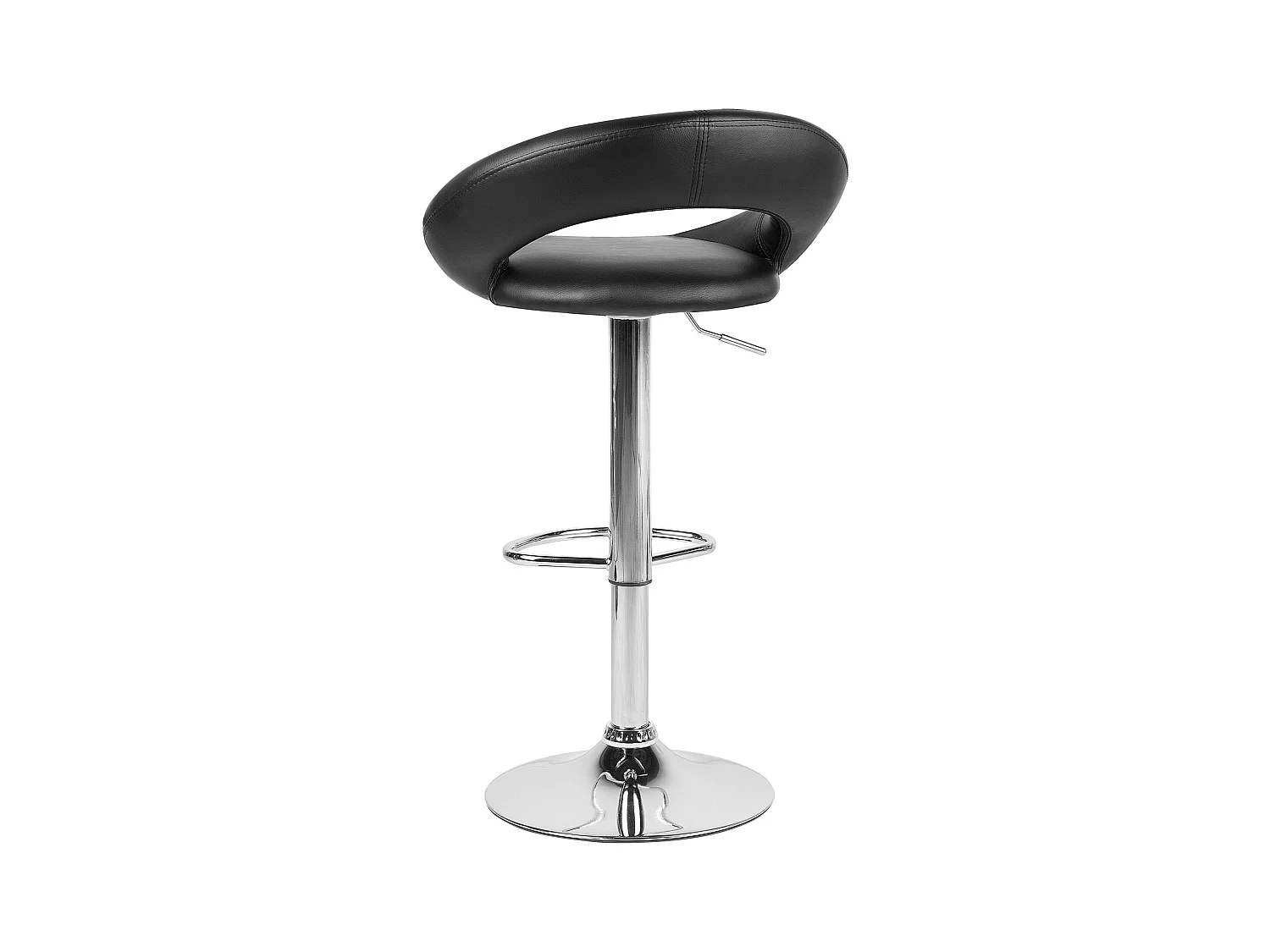 Lot de 2 chaises de bar PEORIA Cuir PU Noir