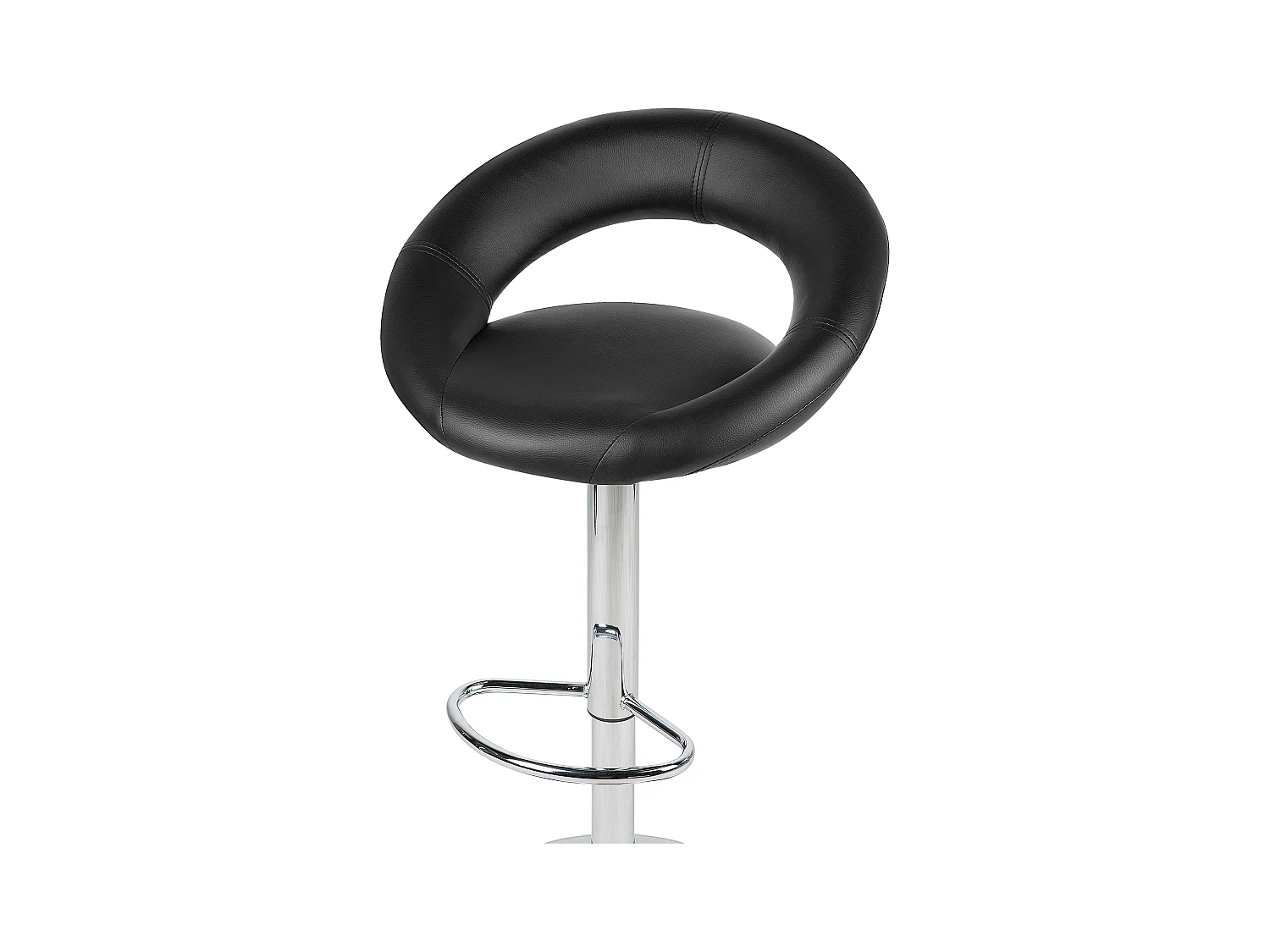 Lot de 2 chaises de bar PEORIA Cuir PU Noir