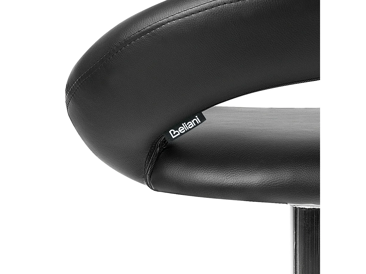 Lot de 2 chaises de bar PEORIA Cuir PU Noir