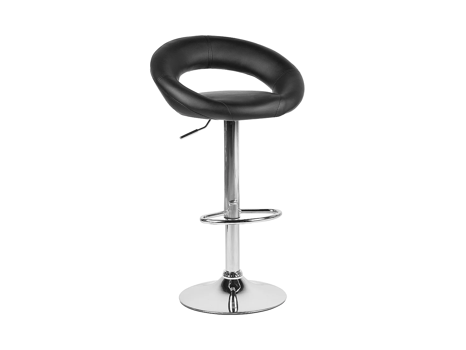 Lot de 2 chaises de bar PEORIA Cuir PU Noir