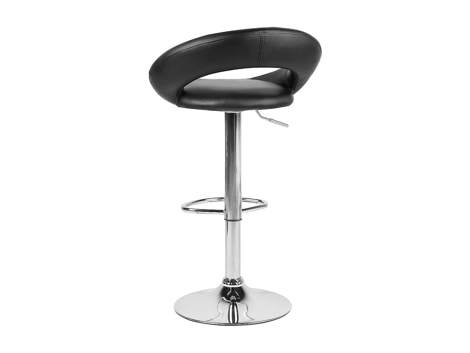 Lot de 2 chaises de bar PEORIA Cuir PU Noir