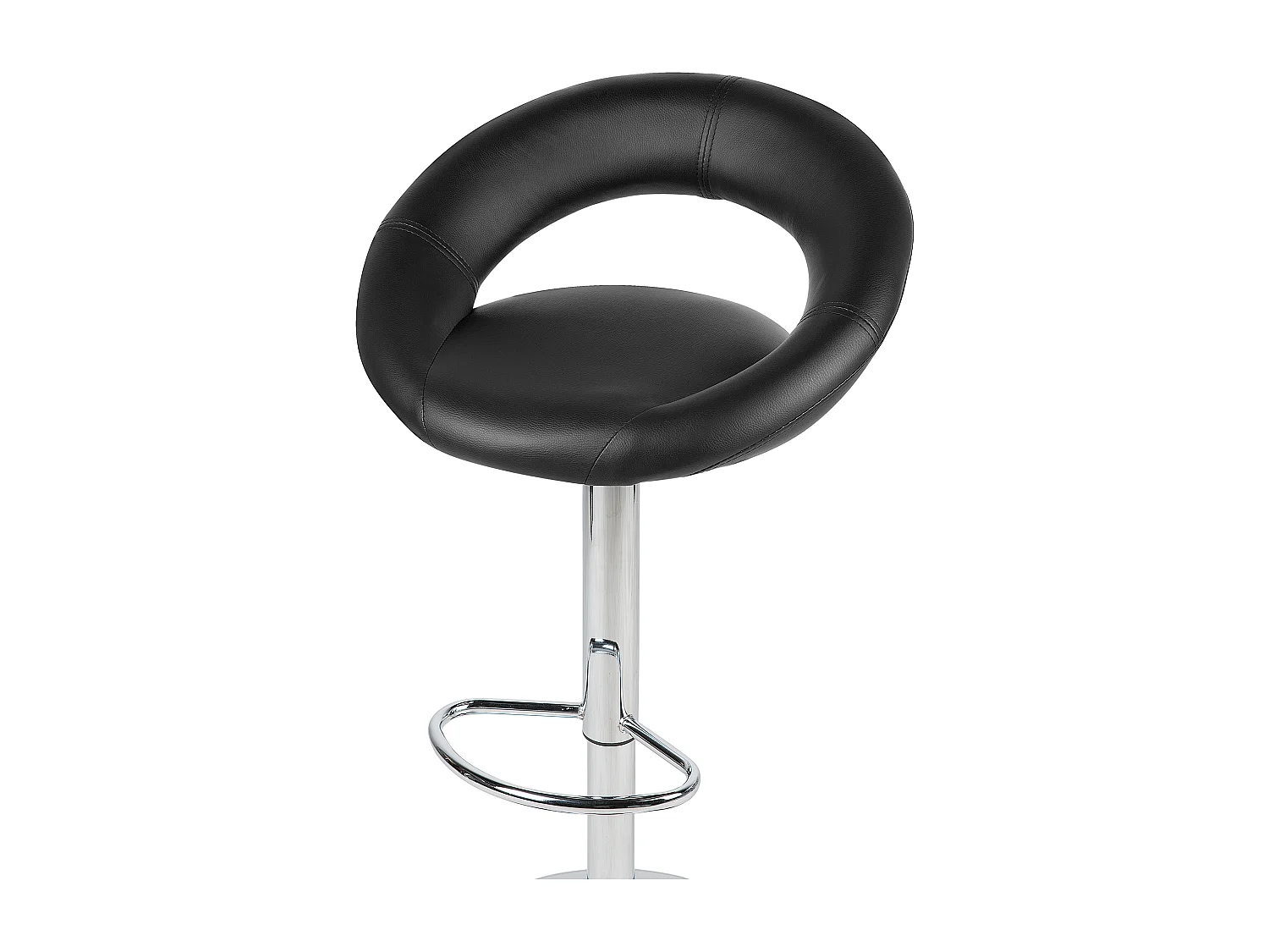 Lot de 2 chaises de bar PEORIA Cuir PU Noir