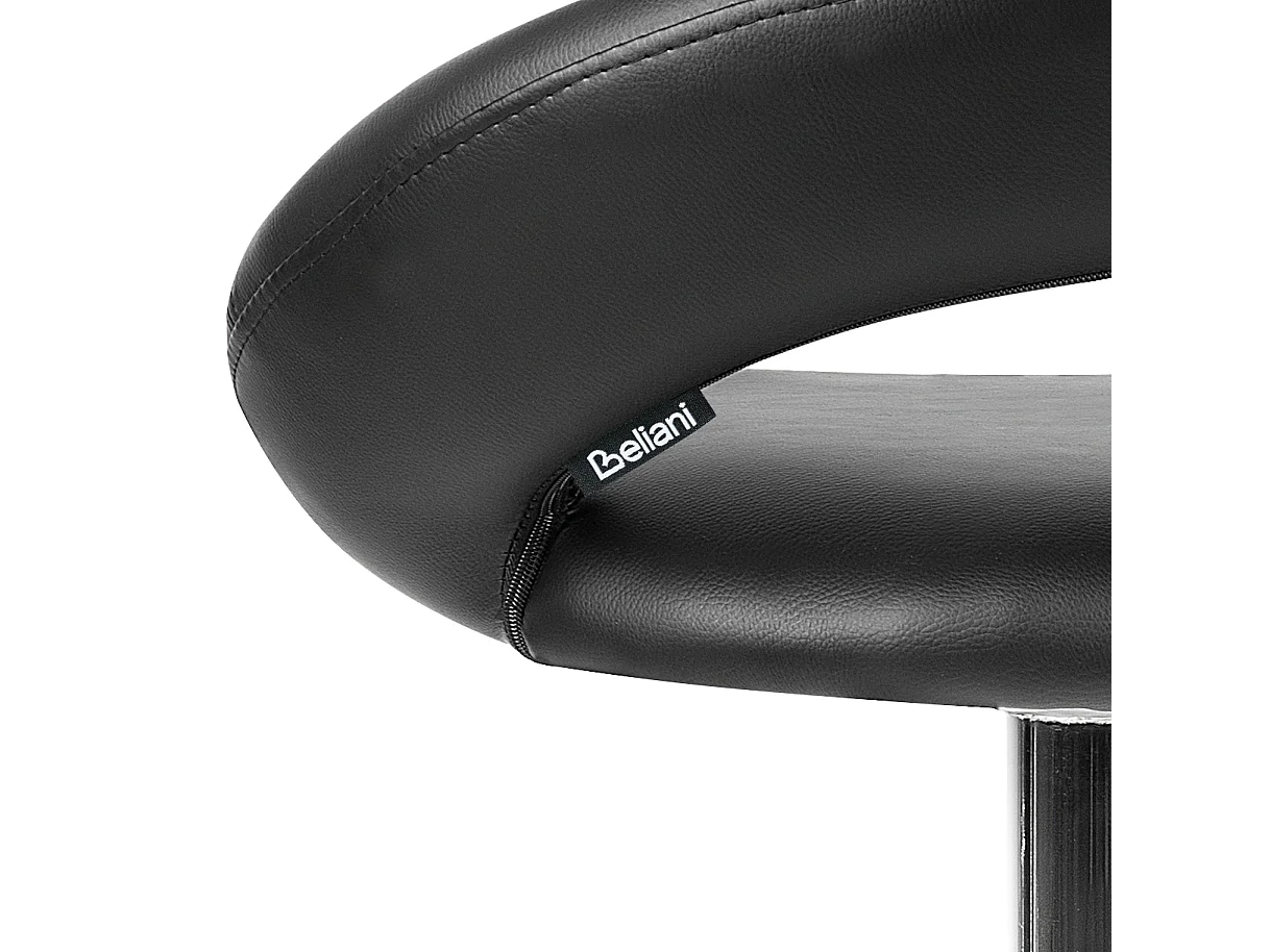 Lot de 2 chaises de bar PEORIA Cuir PU Noir