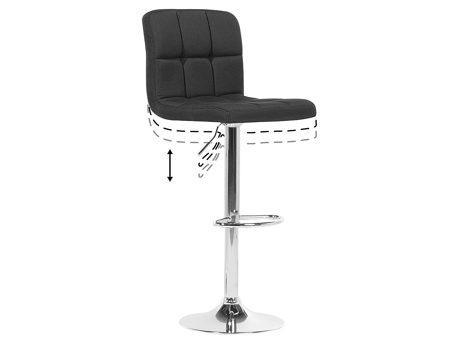 Set van 2 barstoelen MARION Draaibaar Zwart