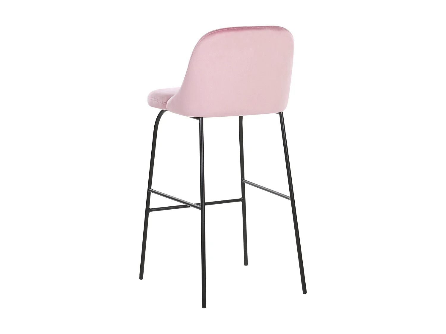 Lot de 2 chaises de bar NEKOMA Velours Rose