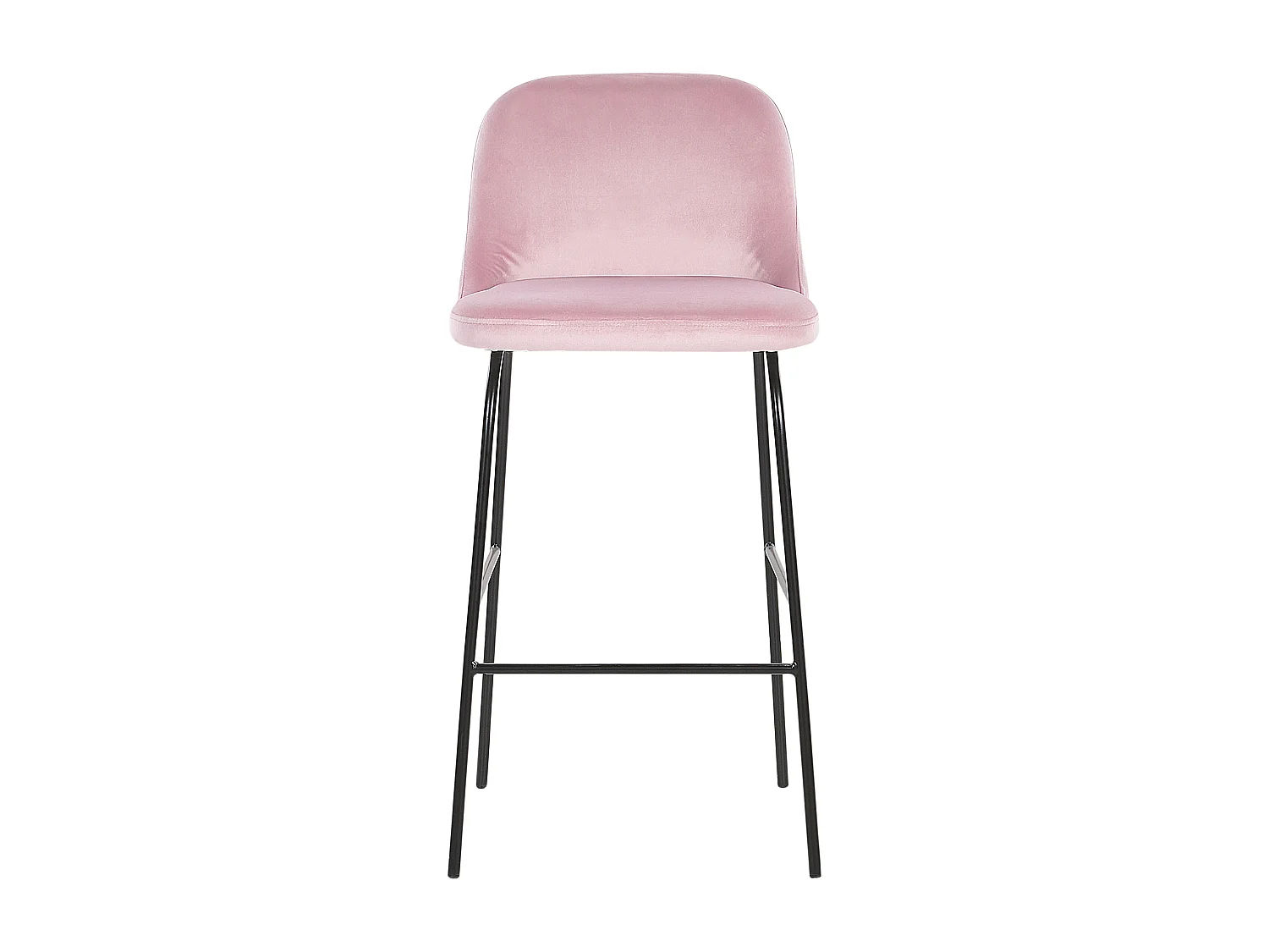 Lot de 2 chaises de bar NEKOMA Velours Rose