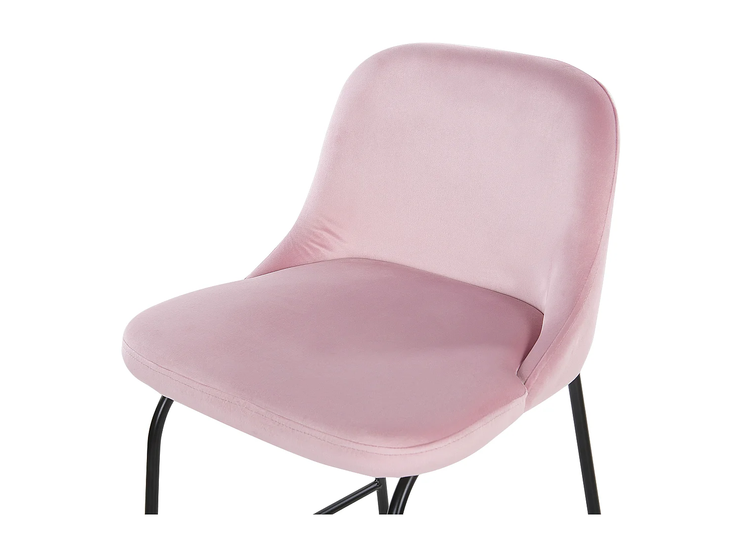 Lot de 2 chaises de bar NEKOMA Velours Rose