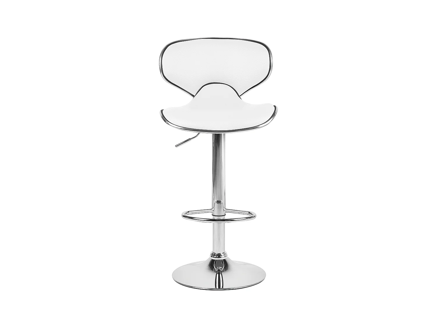 Conjunto de 2 sillas de bar CONWAY Piel sintética giratoria Blanco