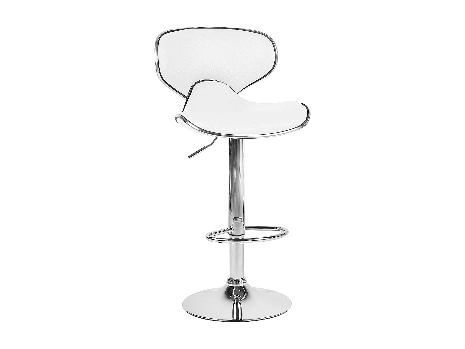 Set van 2 barstoelen CONWAY Kunstleer Draaibaar Wit