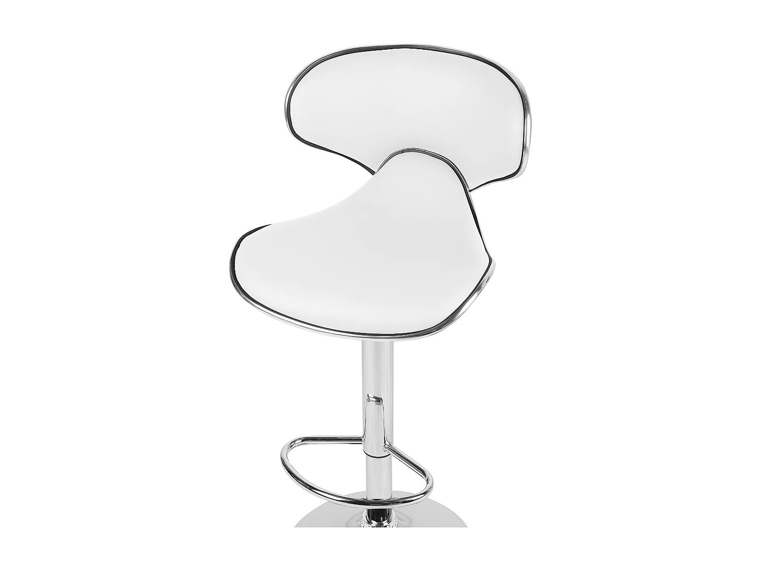 Set van 2 barstoelen CONWAY Kunstleer Draaibaar Wit