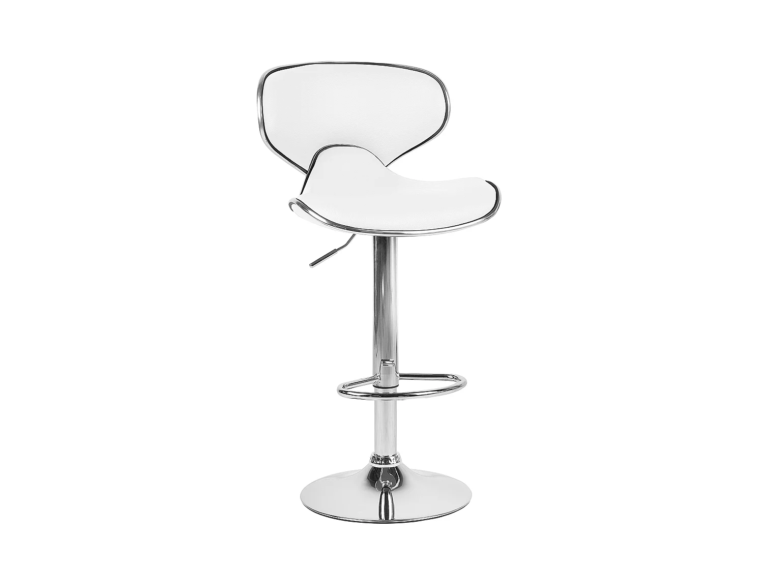 Set mit 2 Barstühlen CONWAY Kunstleder drehbar Weiss