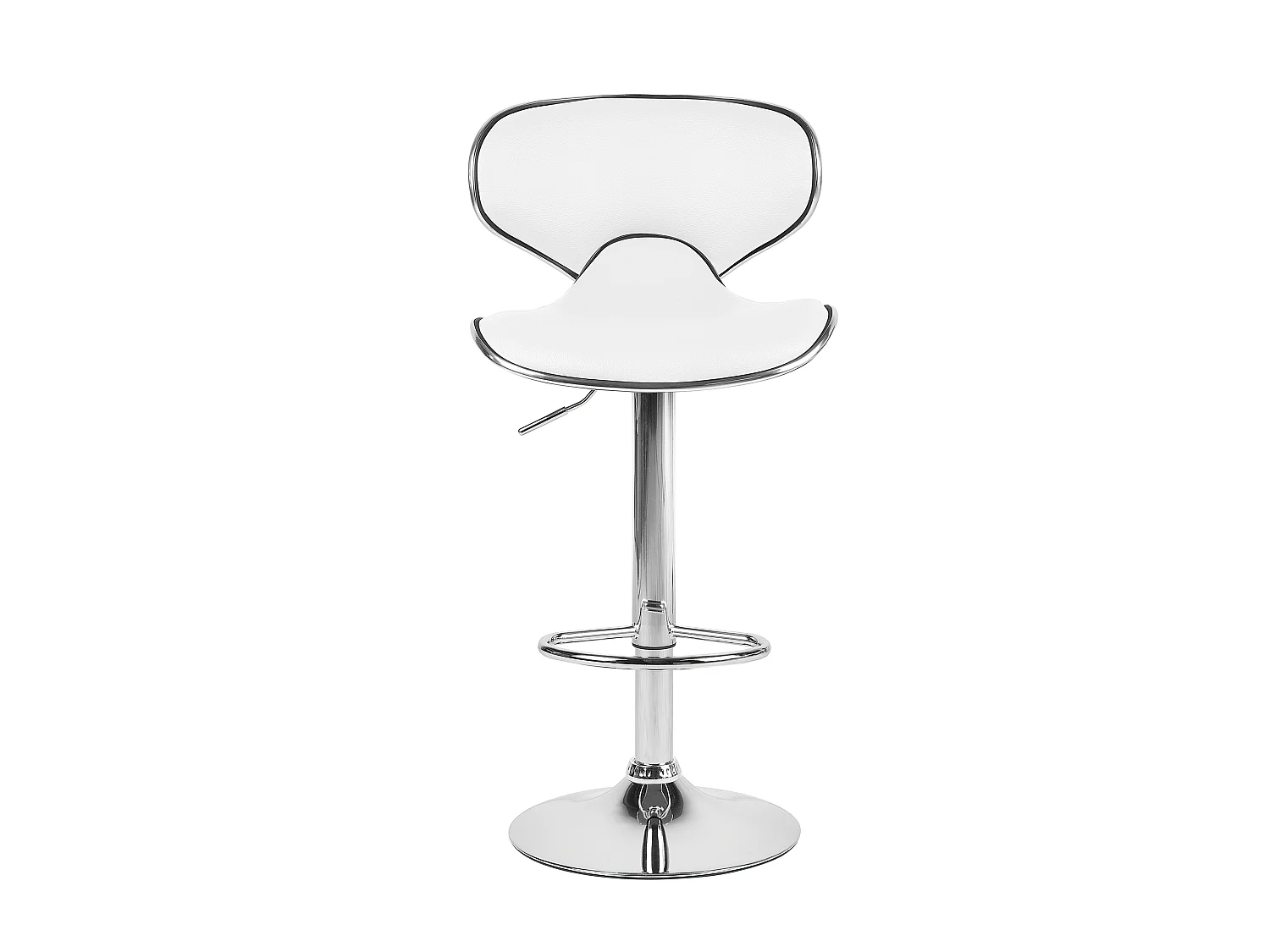 Set mit 2 Barstühlen CONWAY Kunstleder drehbar Weiss