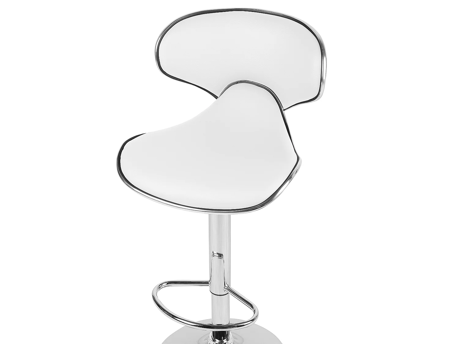 Set mit 2 Barstühlen CONWAY Kunstleder drehbar Weiss