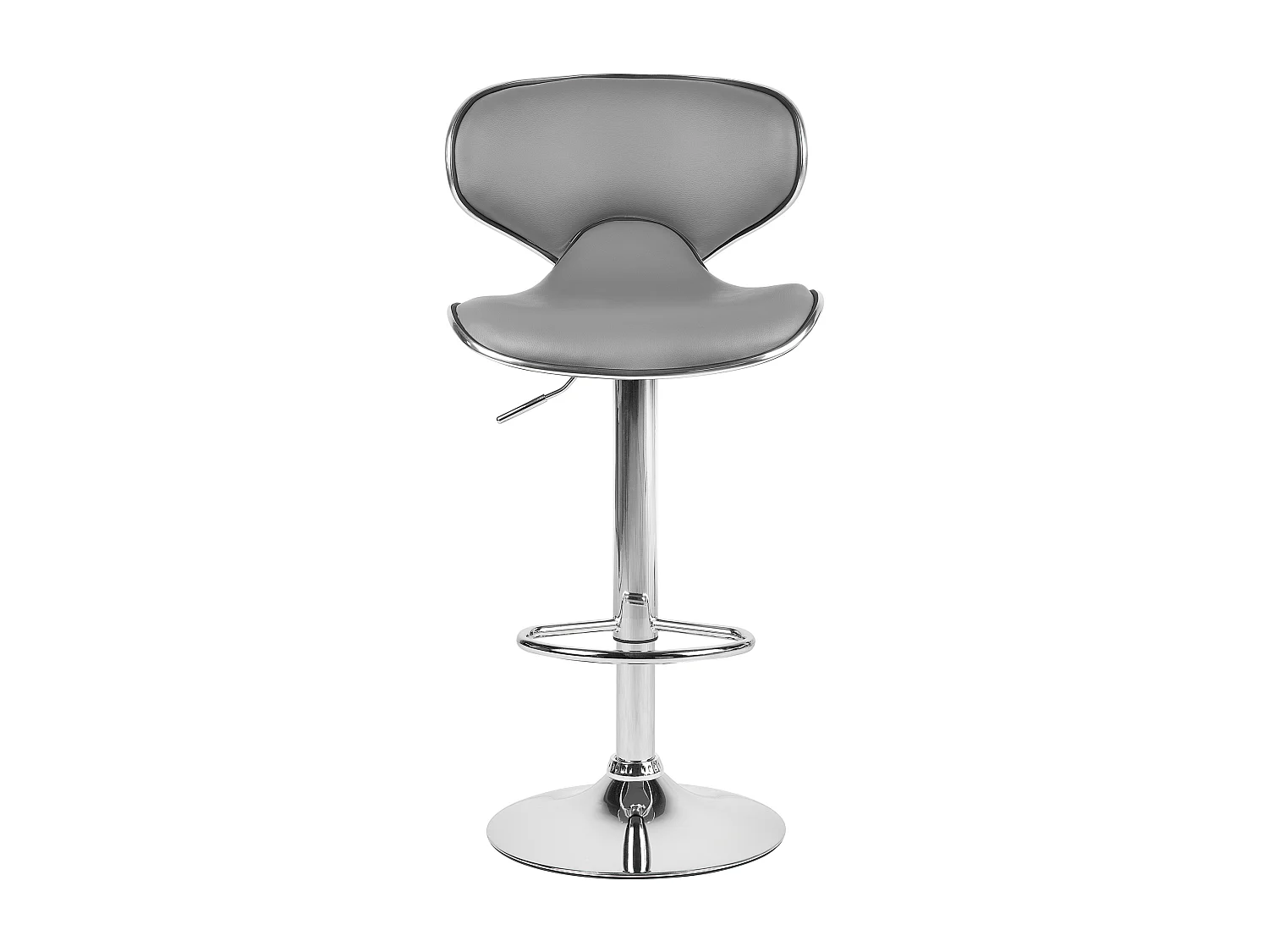 Lot de 2 chaises de bar CONWAY Cuir PU Gris