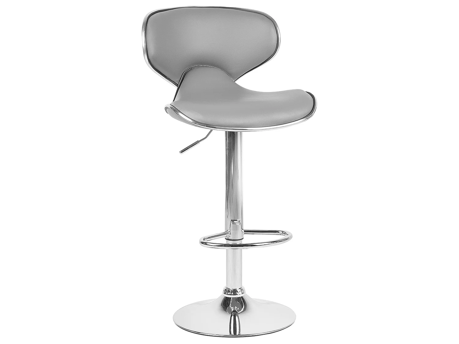 Lot de 2 chaises de bar CONWAY Cuir PU Gris