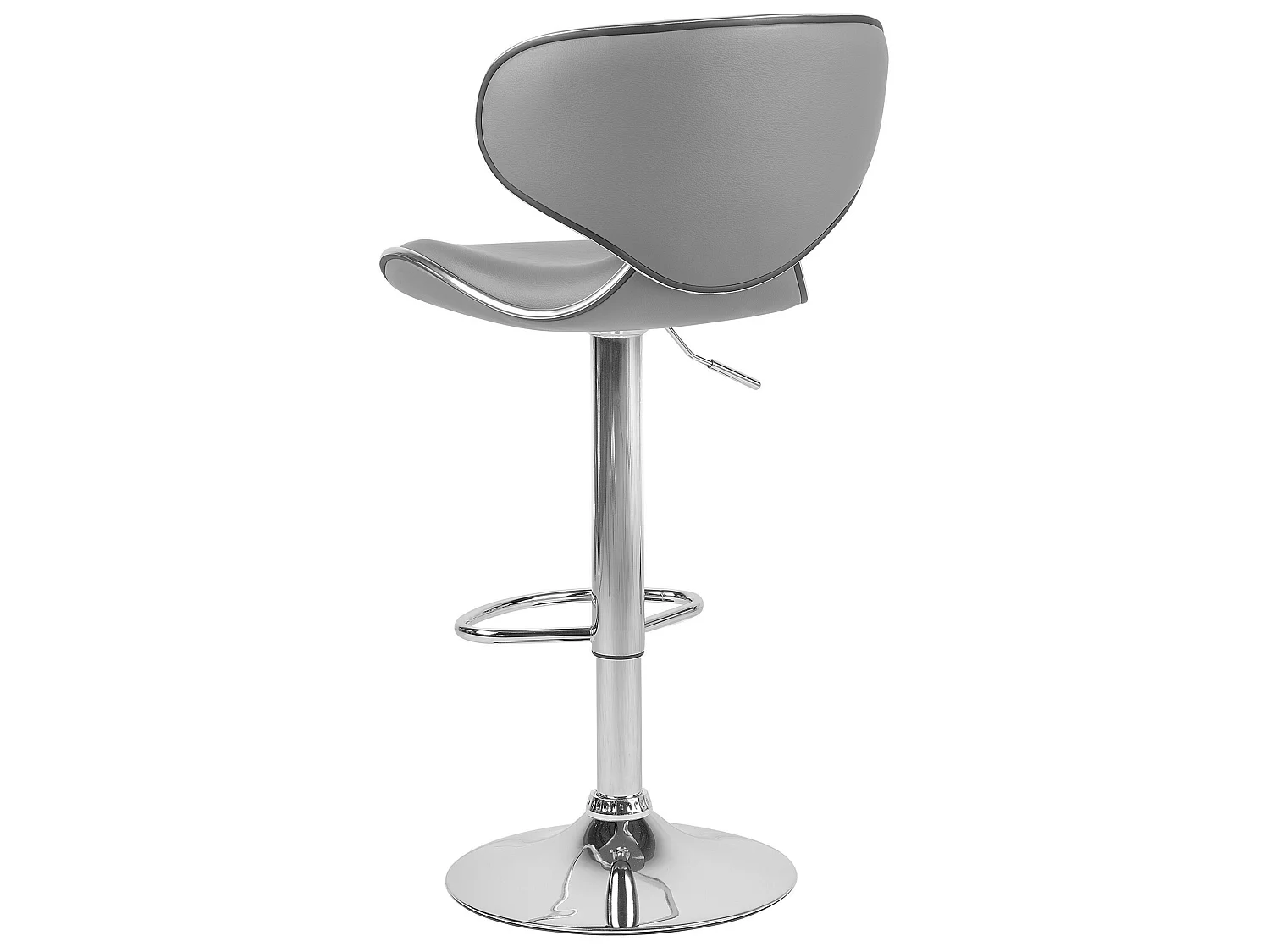 Lot de 2 chaises de bar CONWAY Cuir PU Gris