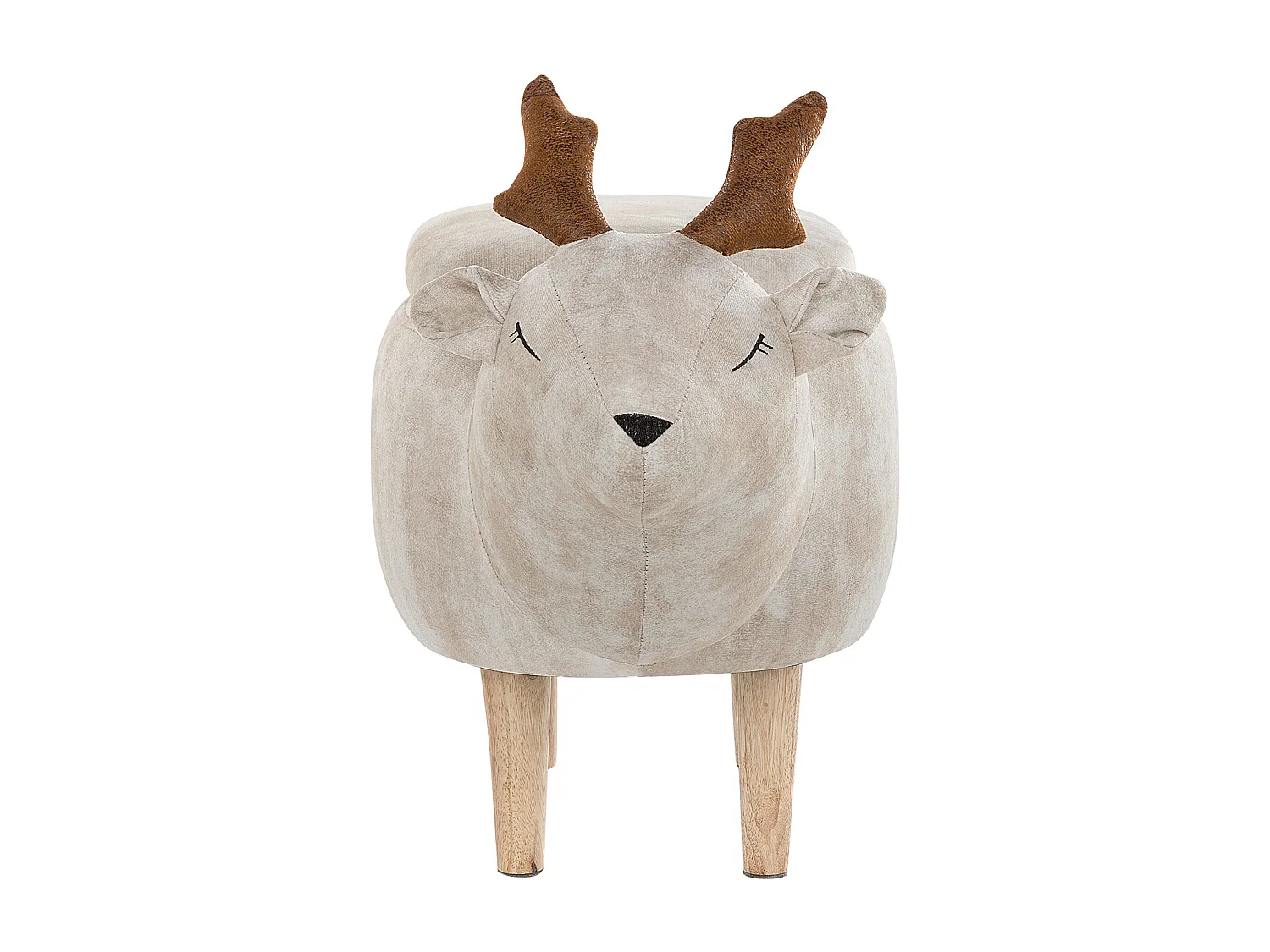 Tabouret de rangement animal REINDEER Tissu Beige