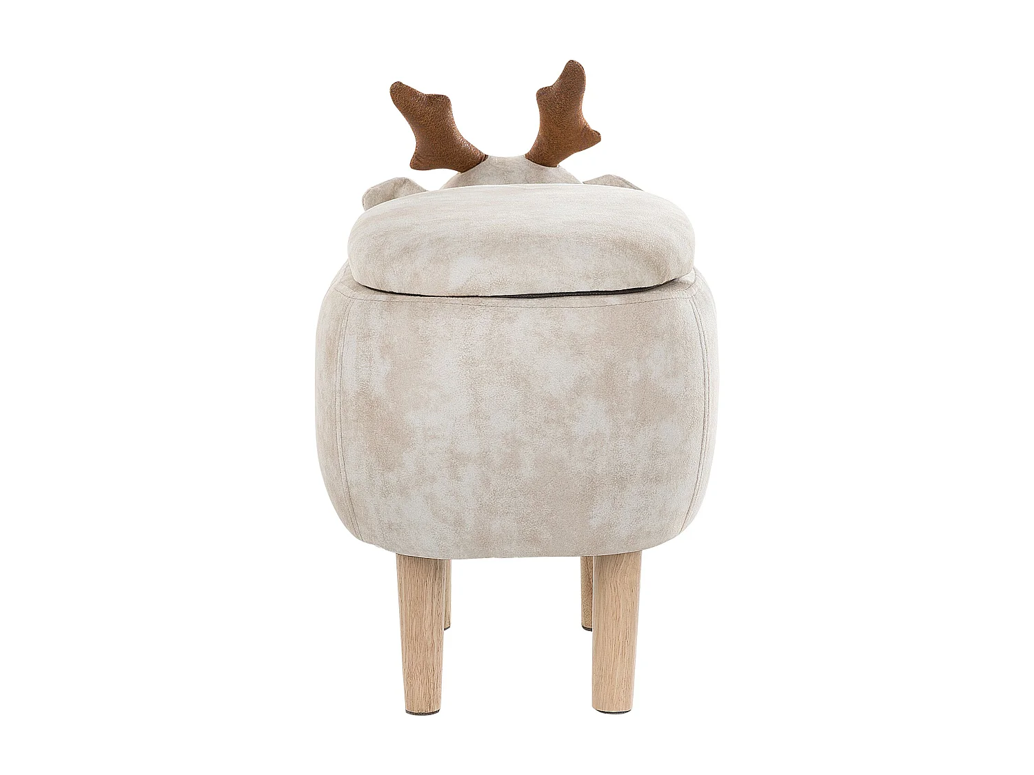 Tierhocker mit Stauraum REINDEER Stoff Beige