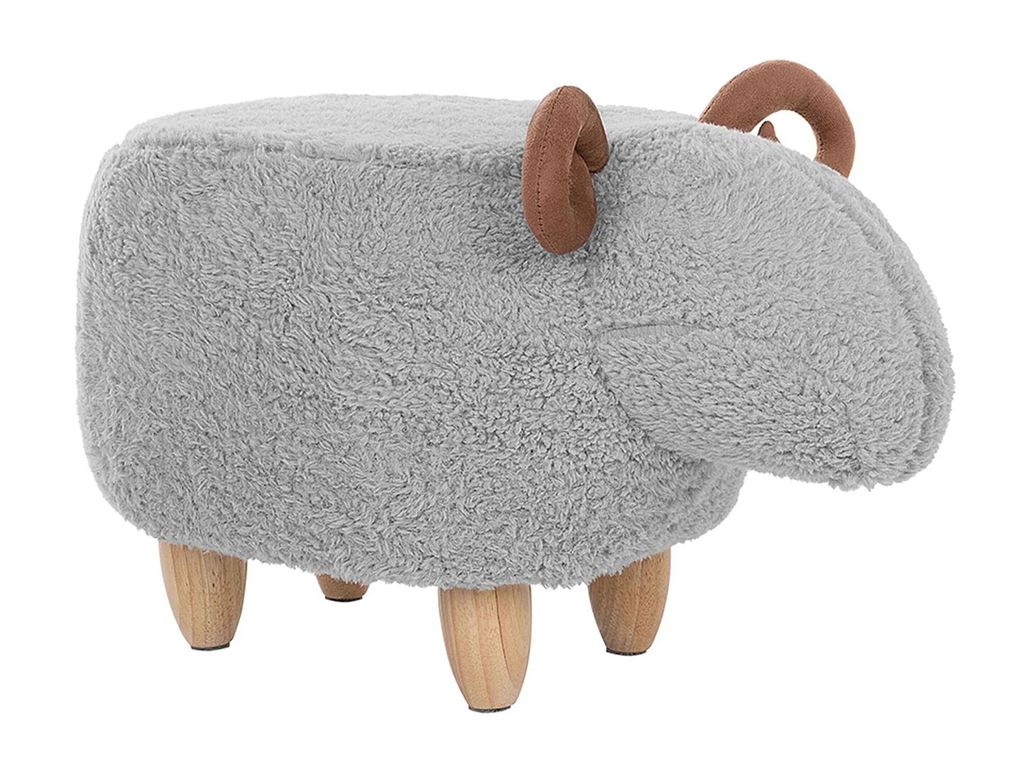 Tabouret animal LAMB Tissu Gris