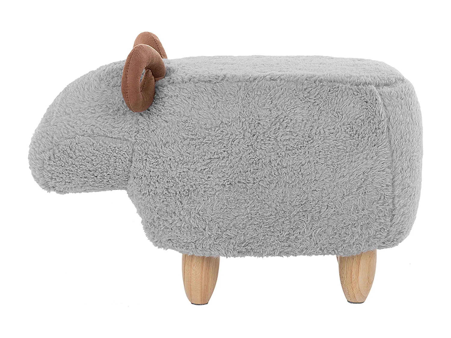 Tabouret animal LAMB Tissu Gris