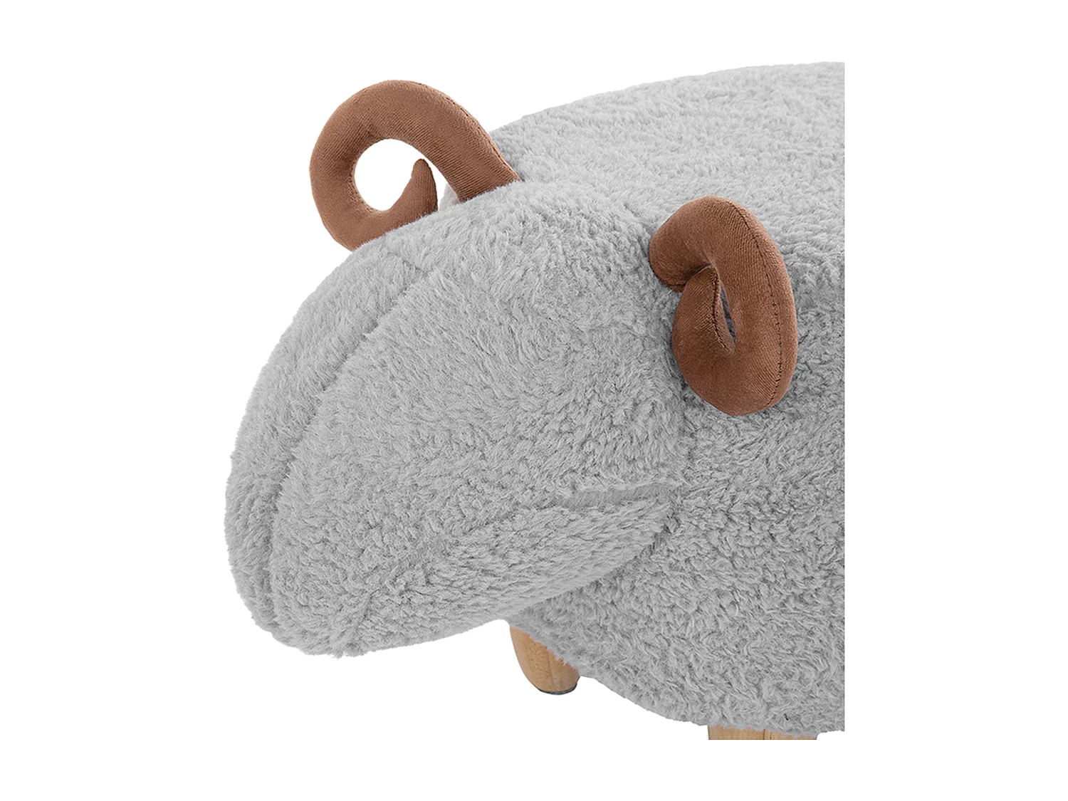 Tabouret animal LAMB Tissu Gris