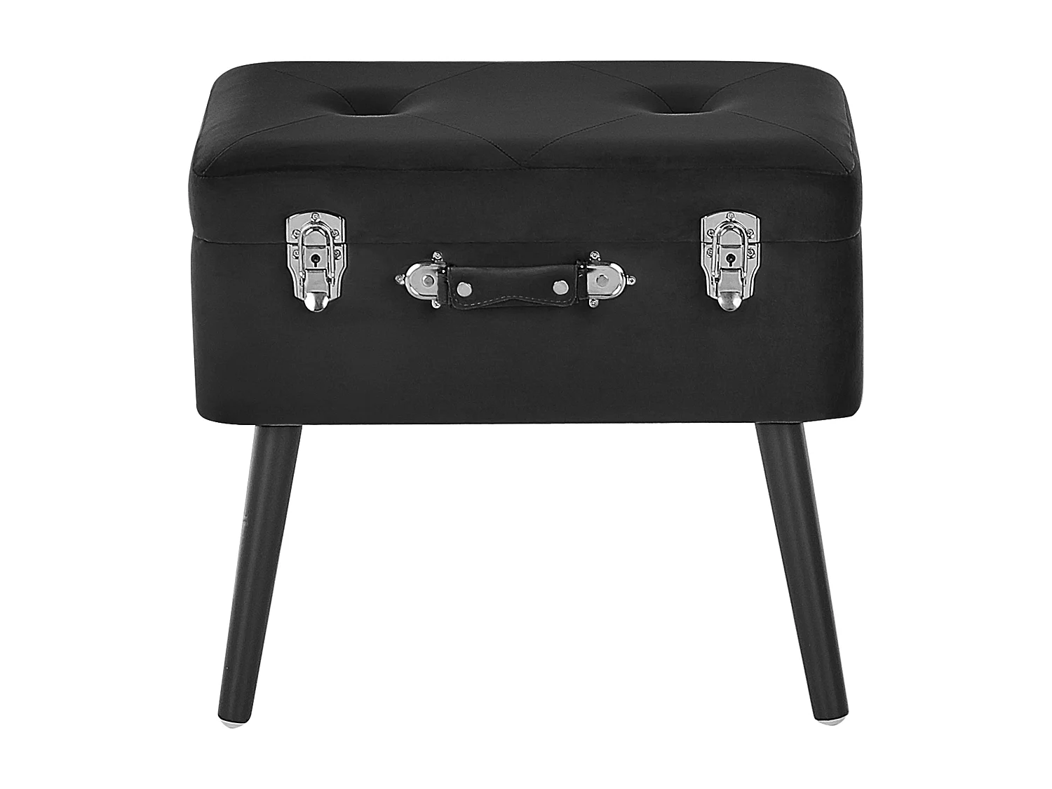 Hocker met opbergruimte MALLARD Fluweel Zwart