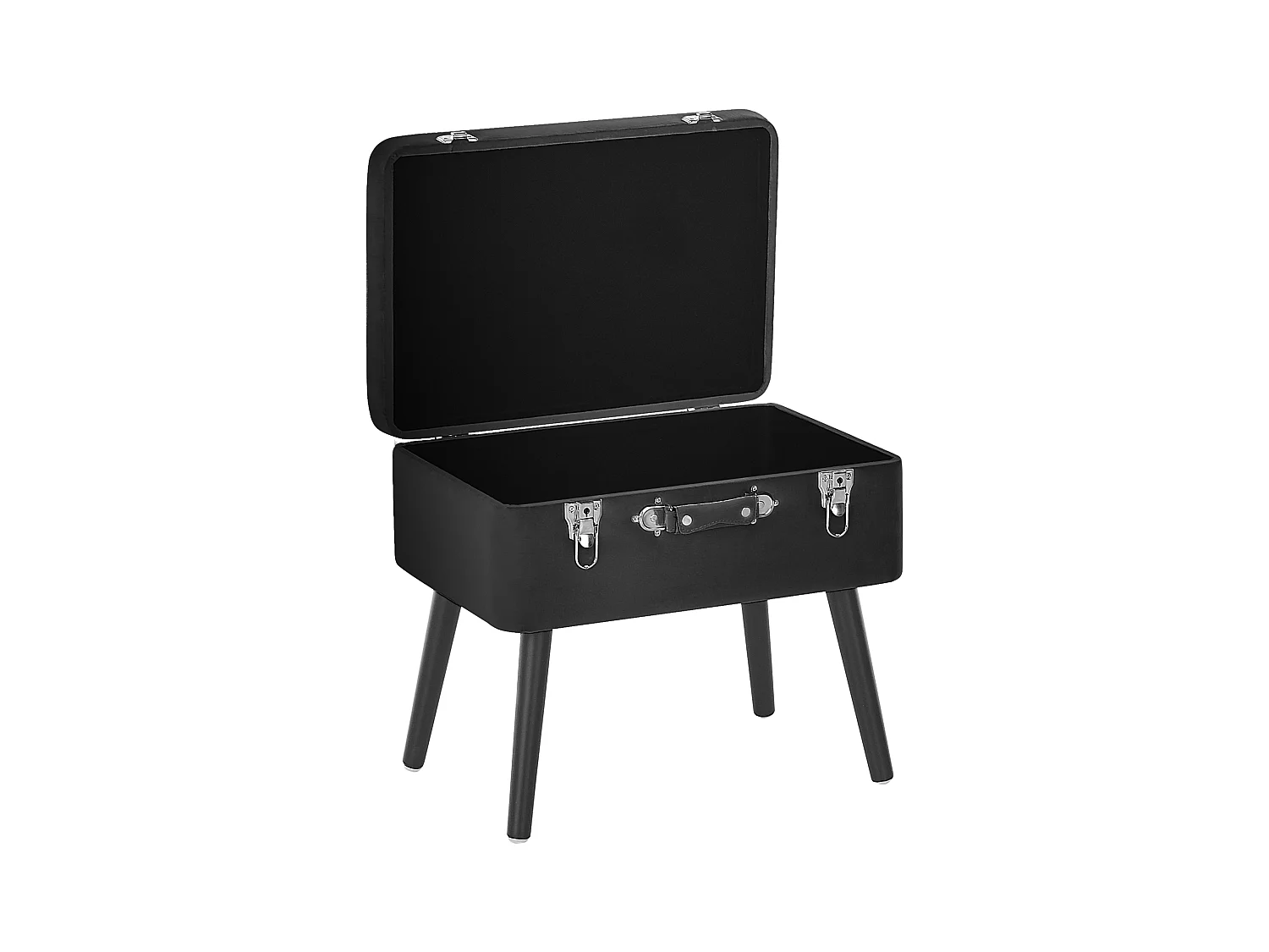 Hocker met opbergruimte MALLARD Fluweel Zwart