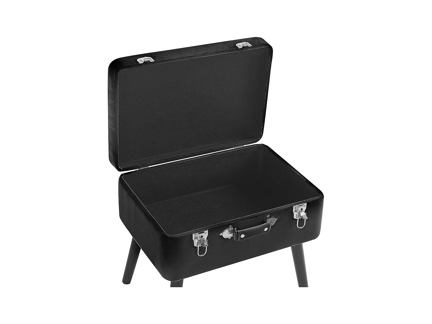 Hocker met opbergruimte MALLARD Fluweel Zwart