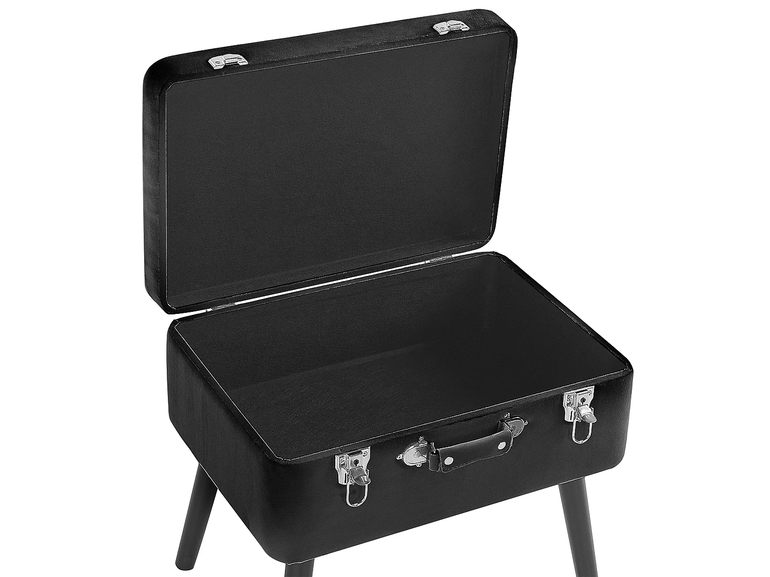 Tabouret de rangement MALLARD Velours Noir
