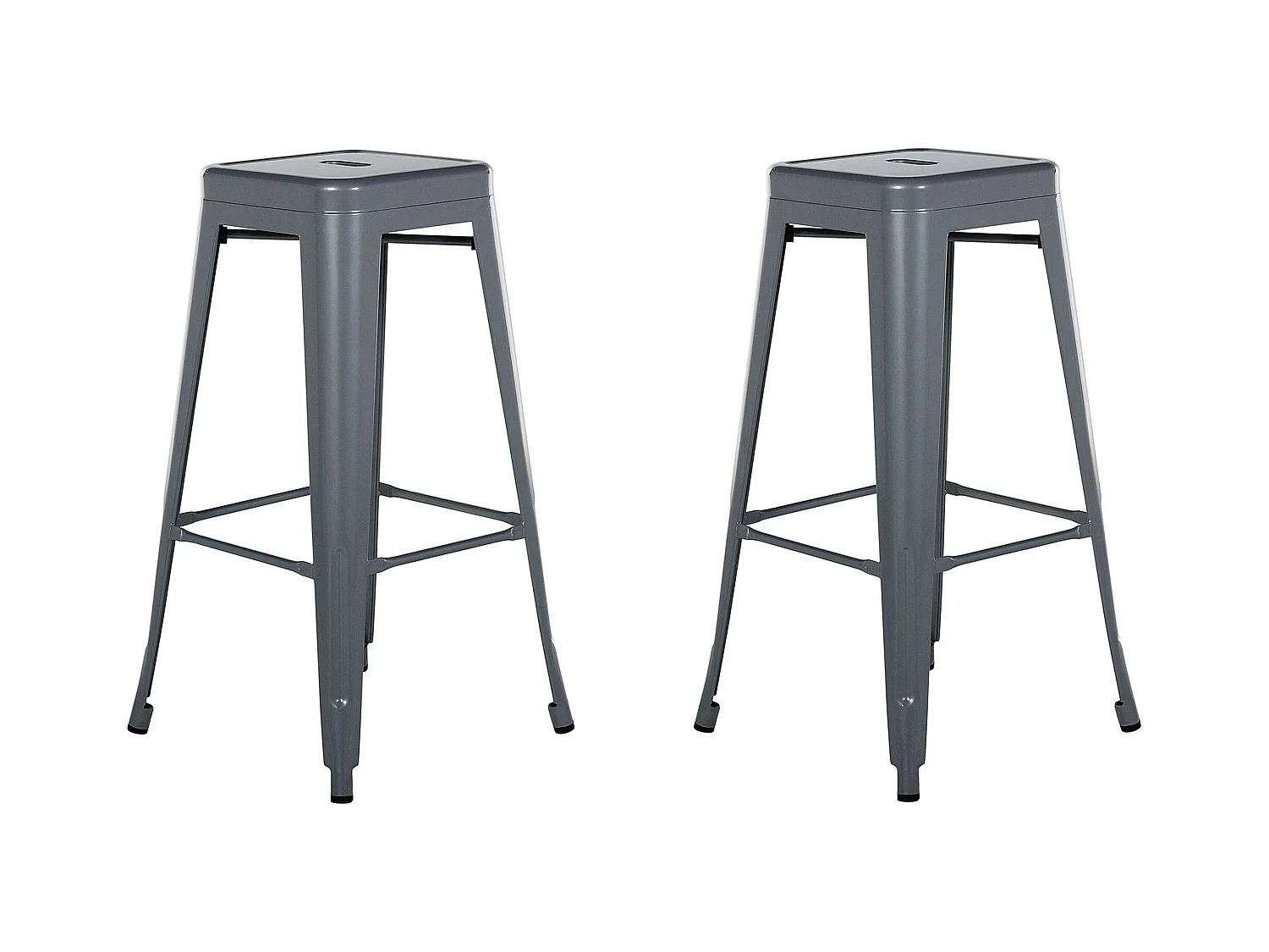 Set van 2 barkrukken CABRILLO Metaal Grijs