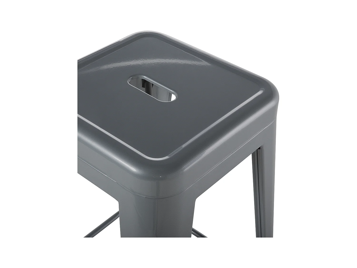 Set van 2 barkrukken CABRILLO Metaal Grijs