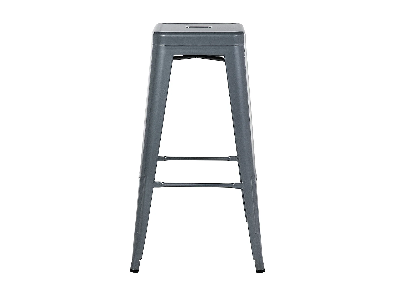 Barhocker grau 2er Set Höhe 76 cm Metall Cabrillo