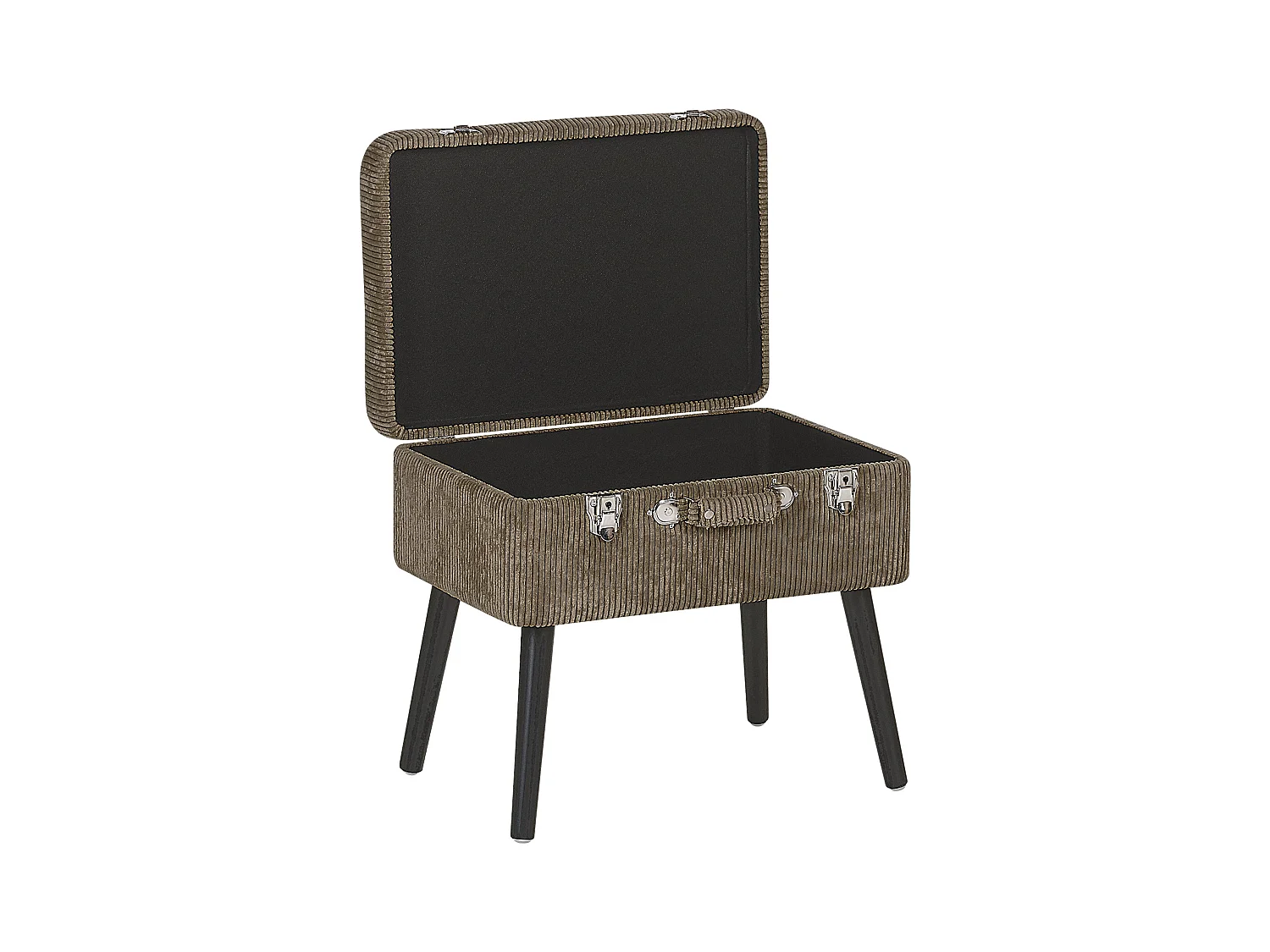 Hocker met opbergruimte MALLARD Corduroy Lichtbruin