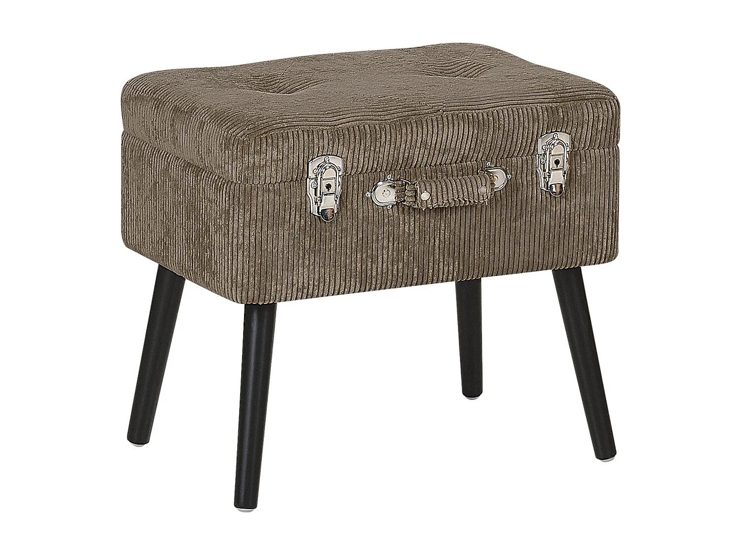 Hocker met opbergruimte MALLARD Corduroy Lichtbruin