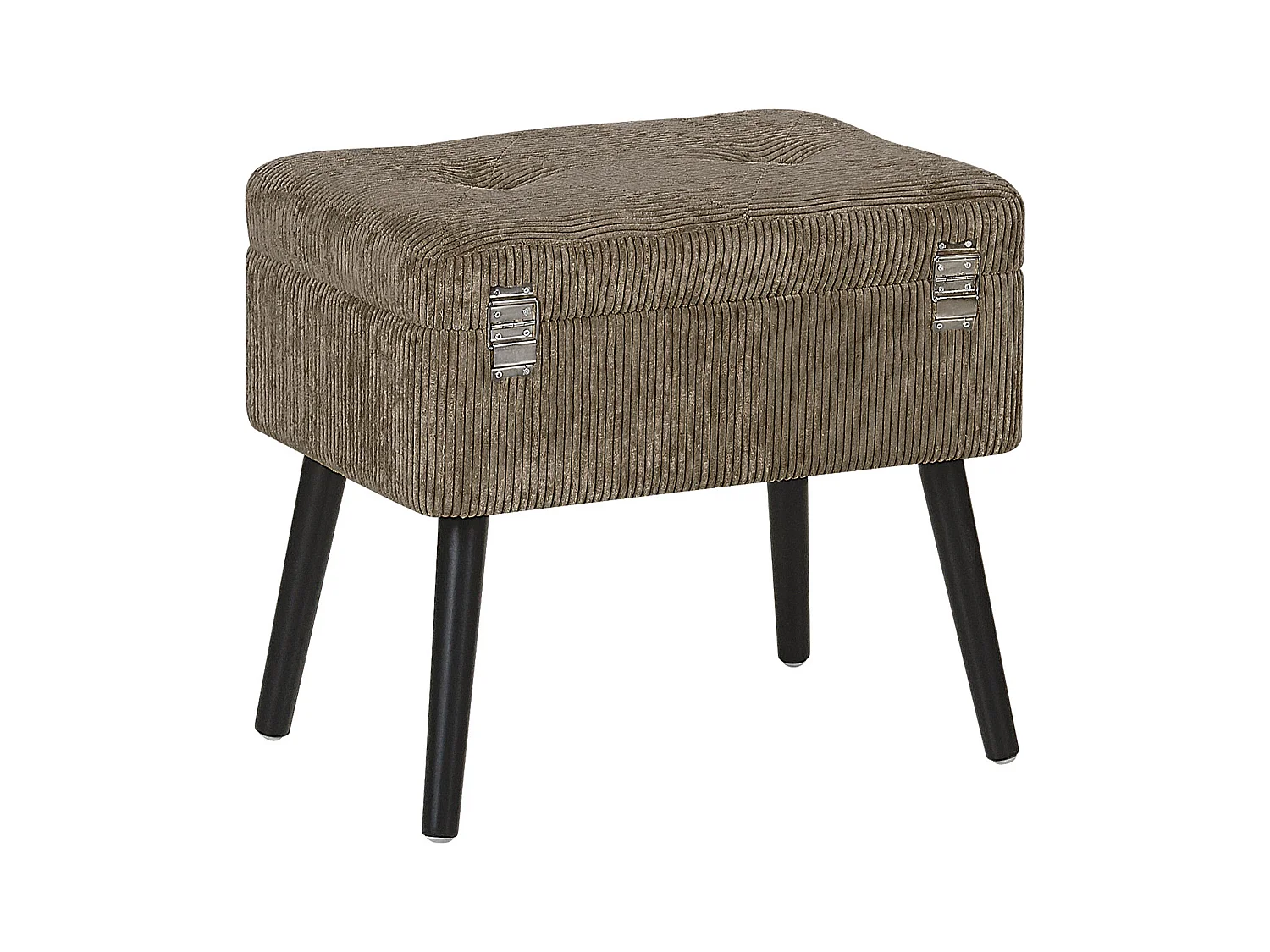 Hocker met opbergruimte MALLARD Corduroy Lichtbruin