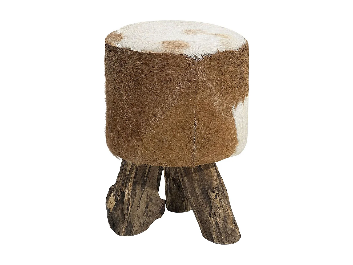 Hocker KENT Leer Goudbruin