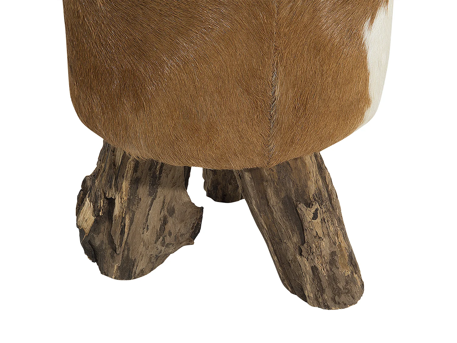 Repose-pied KENT Cuir Marron doré